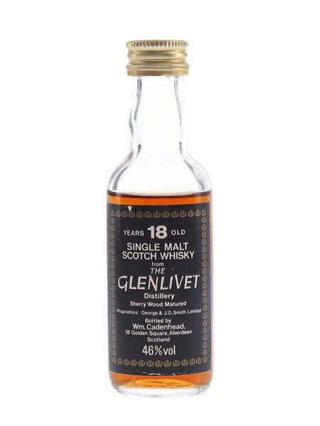 Glenlivet 18 Year Old Bottled 1980s - Cadenhead's 5cl / 46%