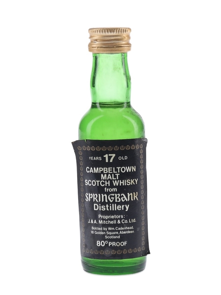 Springbank 17 Year Old Bottled 1970s - Cadenhead's 5cl / 46%