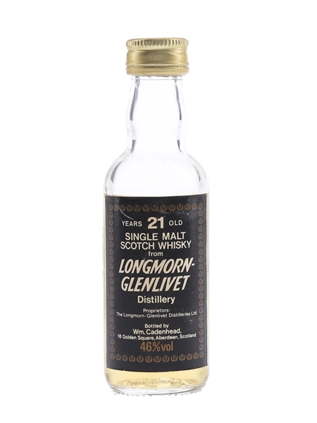 Longmorn Glenlivet 21 Year Old Bottled 1980s - Cadenhead's 5cl / 46%