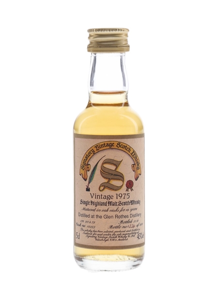 Glen Rothes 1975 16 Year Old Bottled 1991 - Signatory Vintage 5cl / 43%