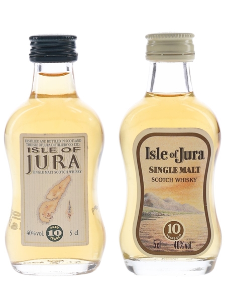 Isle Of Jura 10 Year Old Bottled 1980s & 1990s 2 x 5cl / 40%