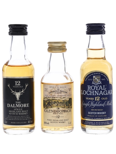 Dalmore, Glendronach & Royal Lochnagar 12 Year Old 3 x 5cl