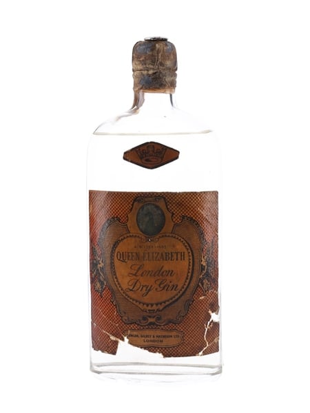 Queen Elizabeth London Dry Gin Bottled 1950s 75cl