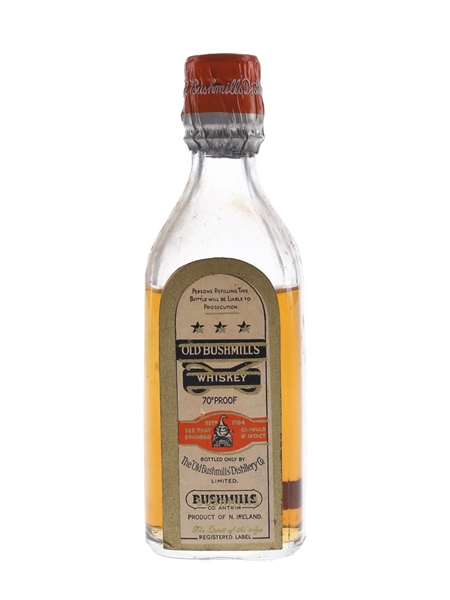 Old Bushmills 3 Star Bottled 1950s 5cl