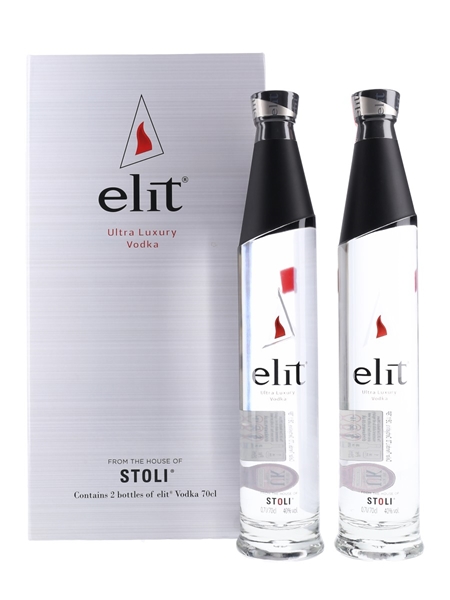 Stoli Elit Set Ultra Luxury Vodka 2 x 70cl / 40%