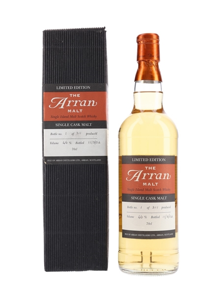 Arran 1995 Single Cask Bottled 2002 - Bottle Number 1 70cl / 46%