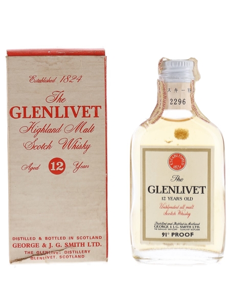 Glenlivet 12 Year Old Bottled 1960s 4cl / 45%