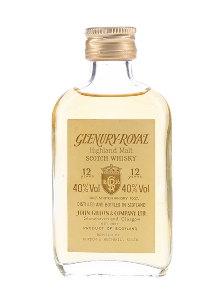 Glenury Royal 12 Year Old Bottled 1980s - Gordon & MacPhail 5cl / 40%