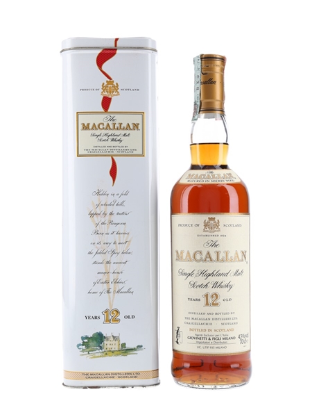 Macallan 12 Year Old Bottled 1990s - Giovinetti 70cl / 43%