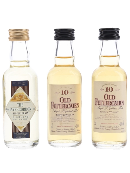 Invergordon  & Old Fettercairn 10 Year Old  3 x 5cl / 40%