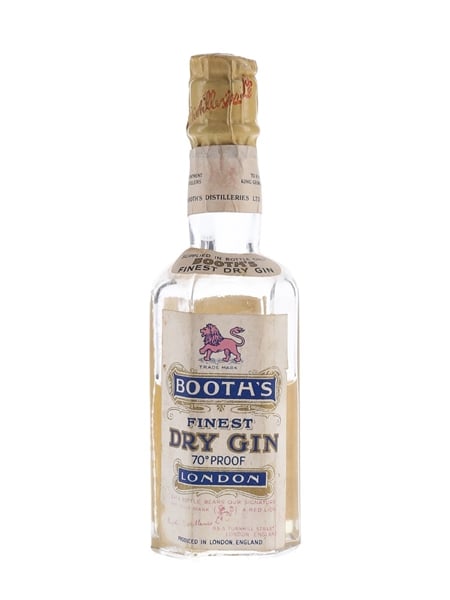 Booth's Finest Dry Gin Bottled 1940s-1950s 5cl / 40%