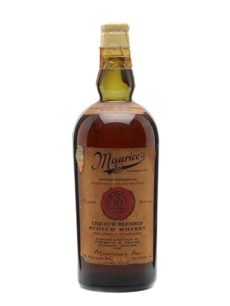 Maurice's Inc 10 Years Old Bottled 1940s 75cl