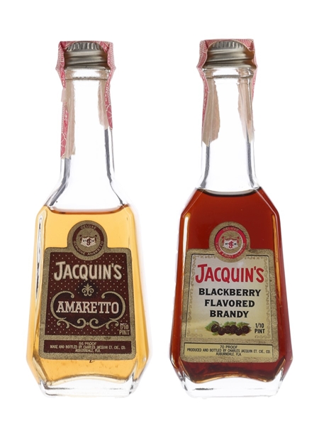 Jacquin's Amaretto & Blackberry Brandy Bottled 1970s-1980s 2 x 4.7cl