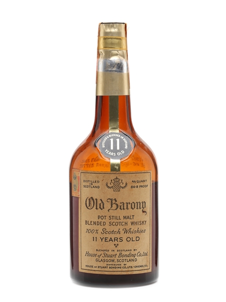 Old Barony Pot Still Malt 11 Year Old Bottled 1940s 75cl