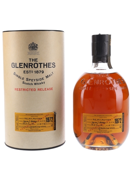 Glenrothes 1972 Restricted Release Bottled 1996 70cl / 43%