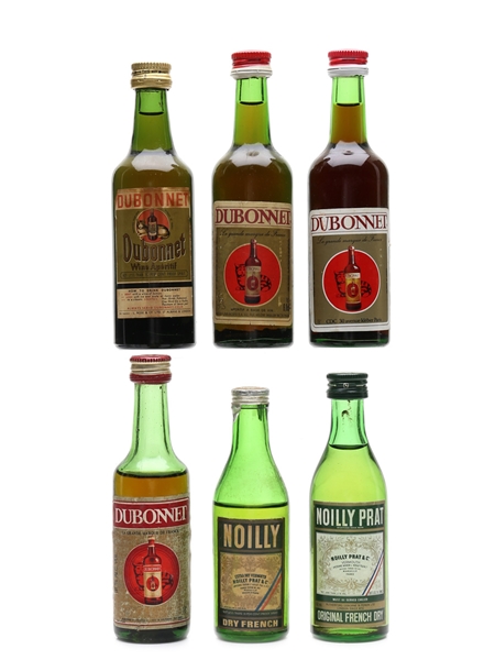 Dubonnet Wine Aperitif & Noilly Vermouth  6 x 4cl-6.8cl