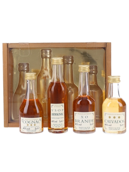 UWS French Brandy Set Armagnac, Calvados & Cognac 4 x 5cl / 40%