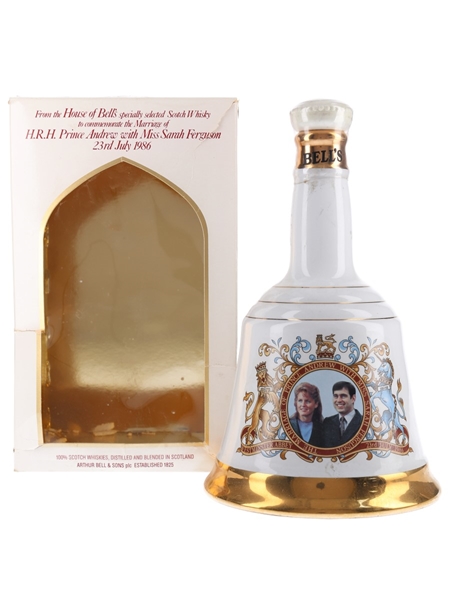 Bell's Ceramic Decanter Royal Wedding 1986 - Prince Andrew & Sarah Ferguson 75cl / 43%