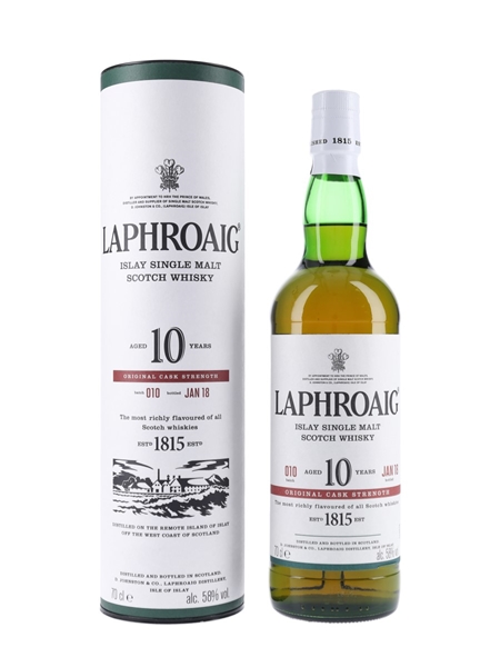 Laphroaig 10 Year Old Cask Strength Bottled 2018 - Batch 010 70cl / 58%