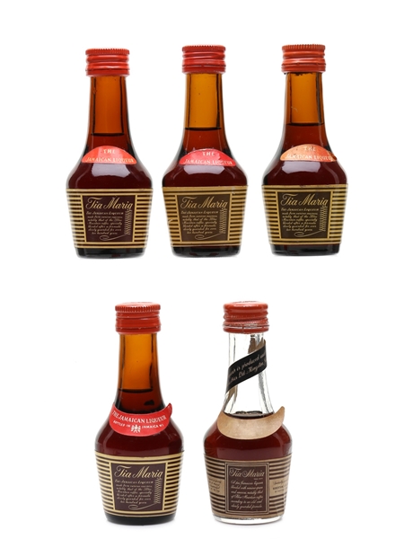 Tia Maria Bottled 1960s-1970s 5 x 5cl