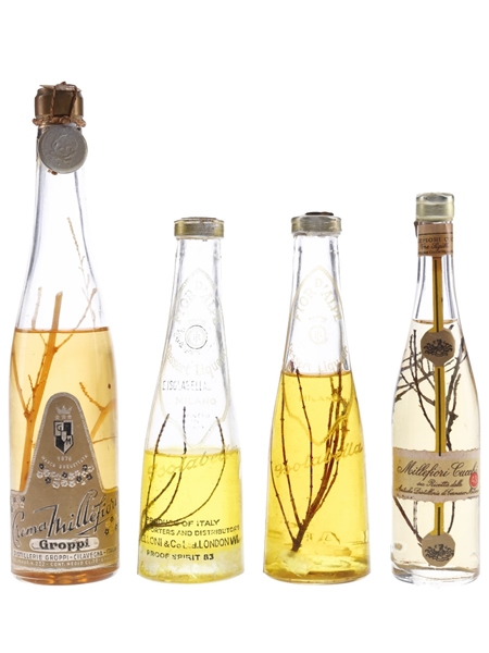 Millefiori & Fior D'Alpe Bottled 1950s 4 x 4cl-10cl