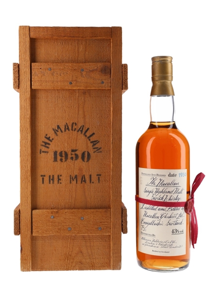 Macallan 1950 Handwritten Label Bottled 1980s 75cl / 43%