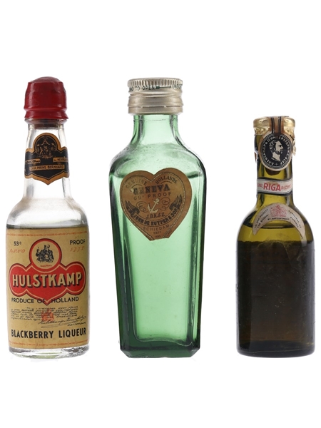 Geneva, Hulstkamp & Kummel Bottled 1950s-1960s 3 x 3-5cl