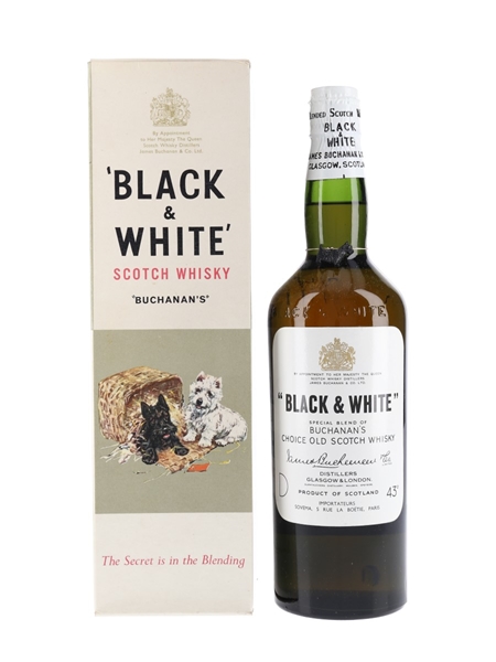 Black & White Spring Cap Bottled 1960s - Sovema 75cl / 43%