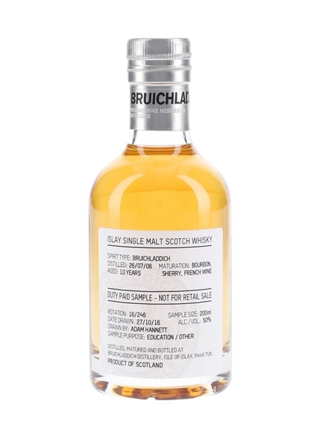 Bruichladdich 2006 10 Year Old - Duty Paid Sample 20cl / 50%