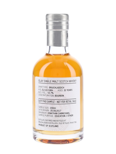 Bruichladdich 1984 32 Year Old - Duty Paid Sample 20cl / 43.7%