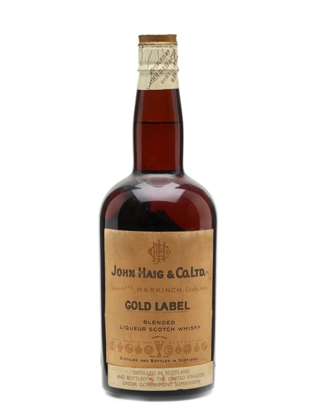 John Haig Gold Label Bottled 1940s 75cl