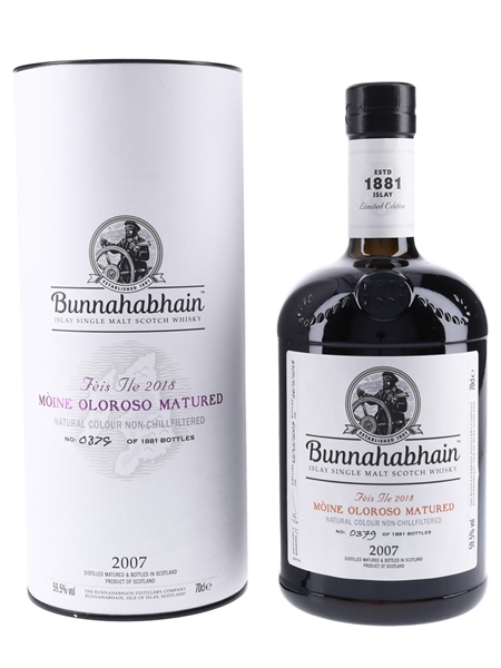 Bunnahabhain 2007 Moine Oloroso Feis Ile 2018 70cl / 59.5%