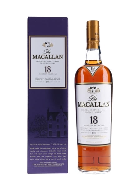 Macallan 1996 and Earlier 18 Year Old 70cl / 43%