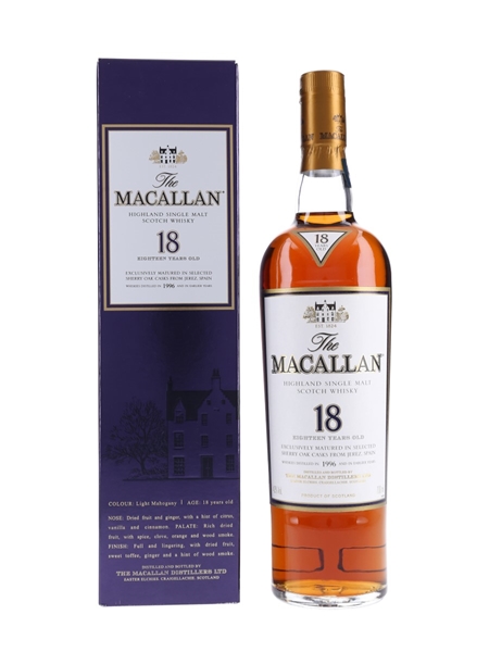 Macallan 1996 and Earlier 18 Year Old 70cl / 43%