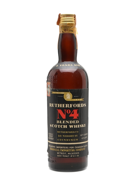 Rutherfords No.4 – 8 Year Old Bottled 1950s 75cl