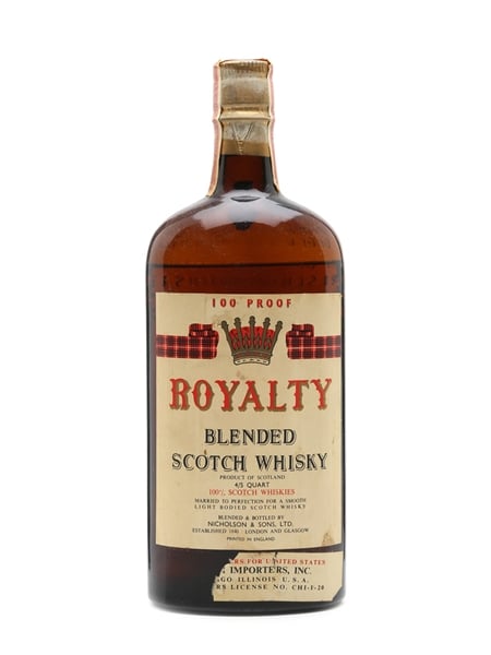 Royalty 100 Proof Bottled 1940s 75cl / 50%