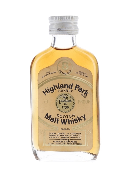 Highland Park 8 Year Old Bottled 1970s - Gordon & MacPhail 5cl / 40%