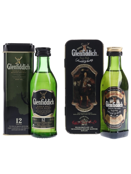 Glenfiddich 12 Year Old & Clan Murray  2 x 5cl