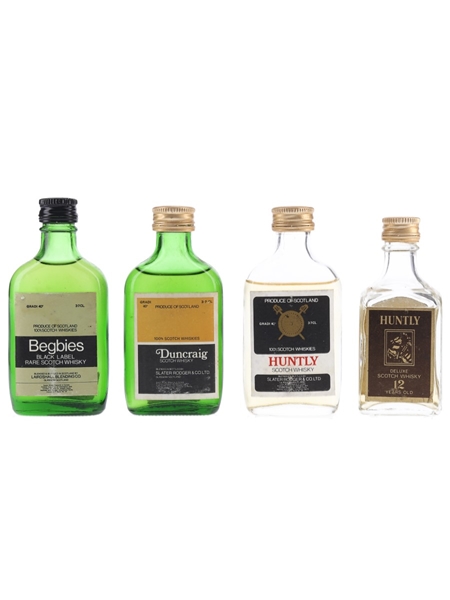 Begbies, Duncraig & Huntly Bottled 1980s 4 x 3.7cl / 40%