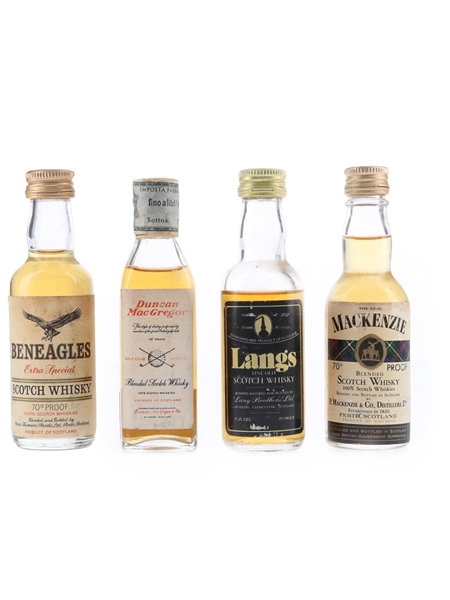 Assorted Blends Beneagles, Duncan MacGregor, Langs & The Real Mackenzie 4 x 4.7-5cl