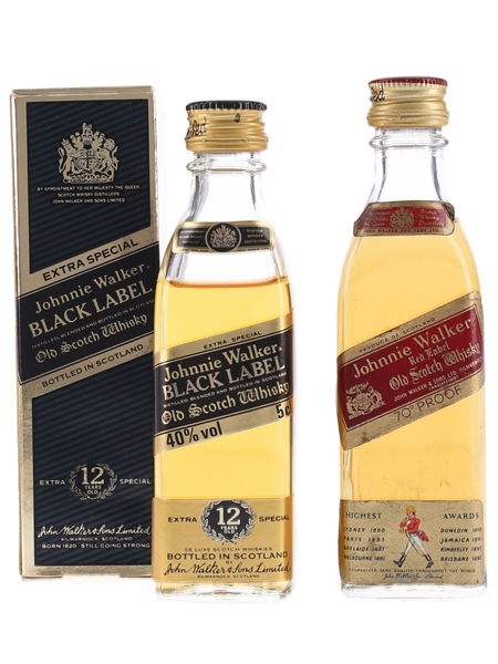 Johnnie Walker Black & Red Label  2 x 5cl / 40%