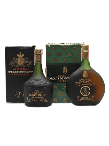 Marquis XO & De Montesquiou Napoleon Bottled 1980s 2 x 70cl