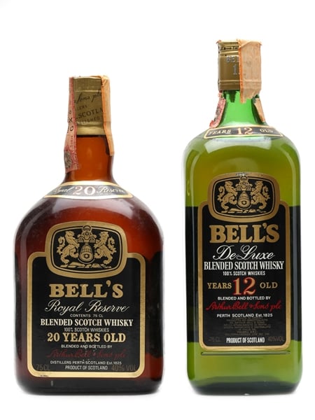 Bell's 20 & 12 Years Old Bottled 1980s 2 x 75cl