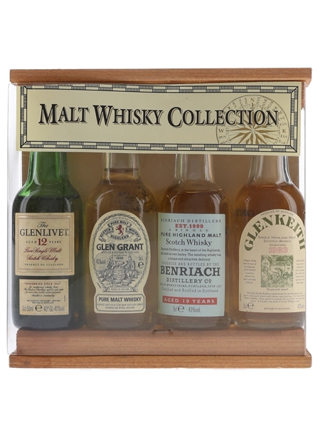 Speyside Malt Whisky Collection Benriach, Glen Grant, Glen Keith 1983, Glenlivet Set 4 x 5cl