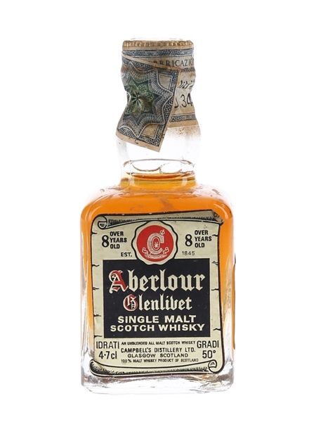 Aberlour Glenlivet 8 Year Old Bottled 1960s-1970s - Rinaldi 4.7cl / 50%