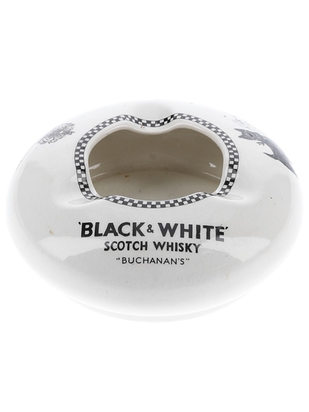 Black & White Cigar Ashtray  12cm x 12cm x 4cm