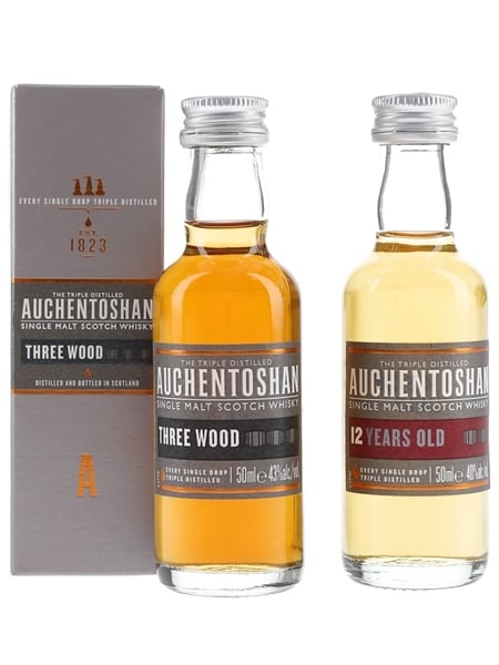 Auchentoshan 12 Year Old & Three Wood  2 x 5cl