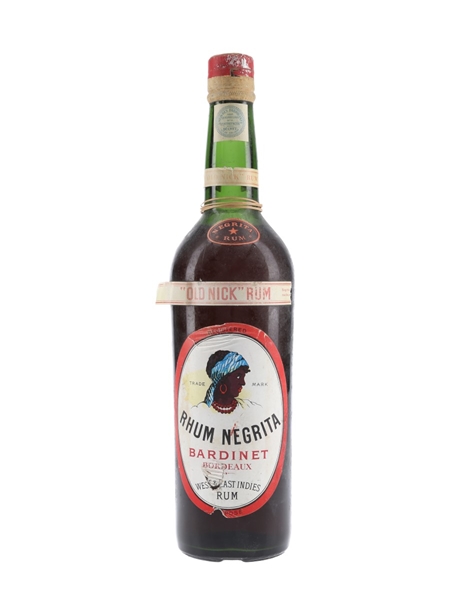 Bardinet Negrita Old Nick Rum Bottled 1960s 75cl