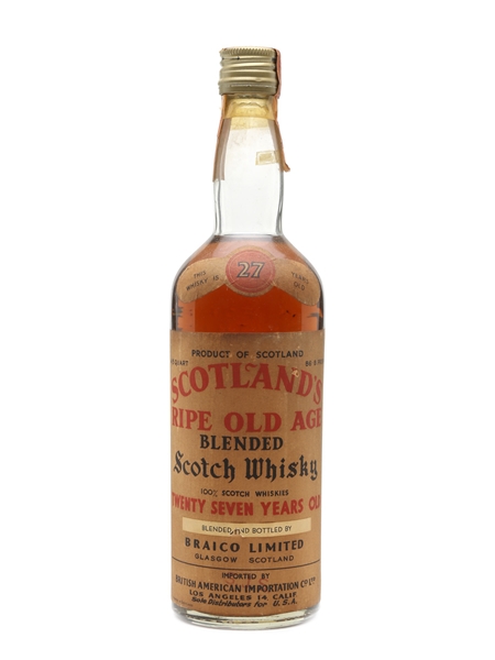 Ripe Old Age 27 Year Old Bottled 1950s 75cl / 43%