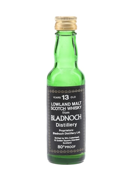 Bladnoch 13 Year Old Bottled 1970s - Cadenhead's 5cl / 46%